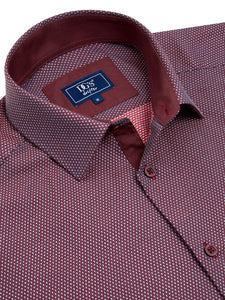 Copy of Daniel Grahame Red Geneva Long Sleeve Casual Shirt