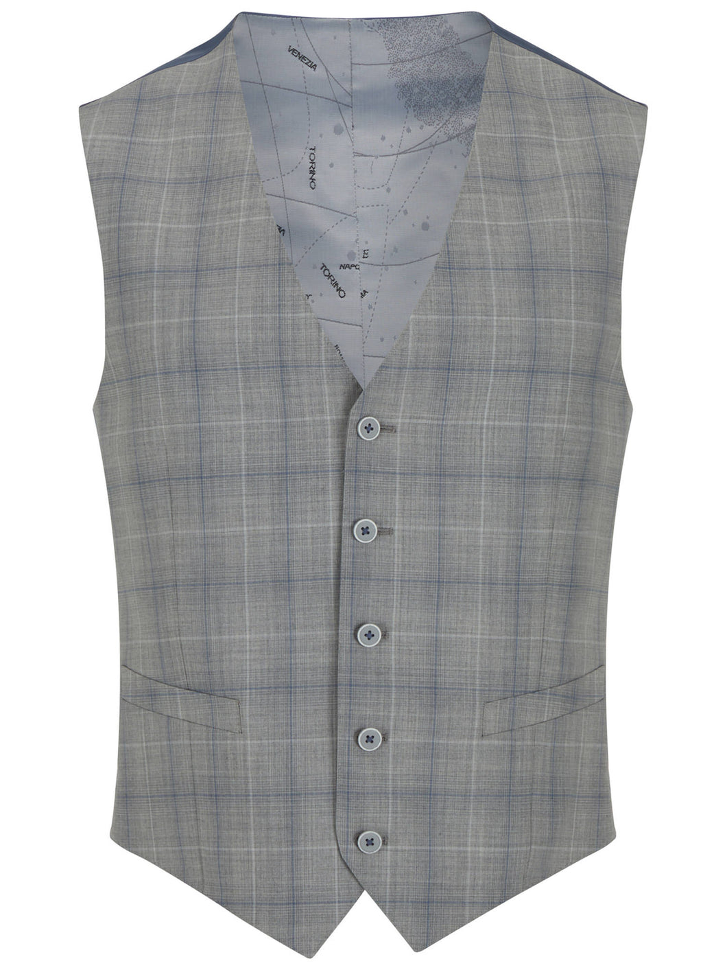 Remus Uomo Grey Lucian Mix + Match Suit Waistcoat