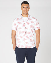 Load image into Gallery viewer, Remus Uomo Navy and White Rome Short Sleeve Casual Shirt
