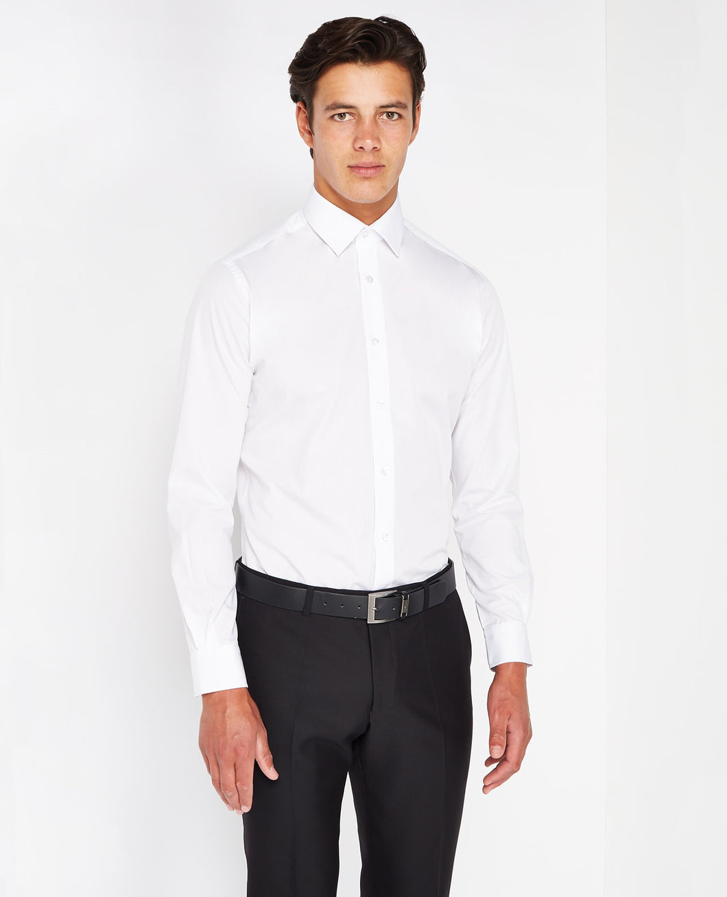 Remus Uomo White Long Sleeve Formal Shirt Tapered