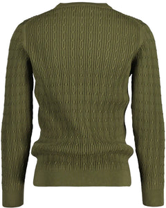 GANT Cotton Cable C-Neck 8030114 Cable Crew 369 Hunter Green